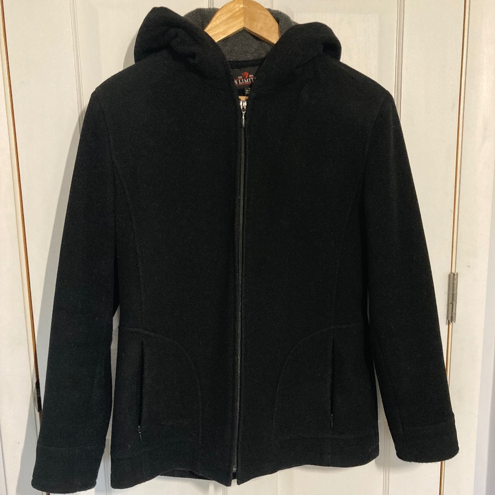 Women’s black wool coat